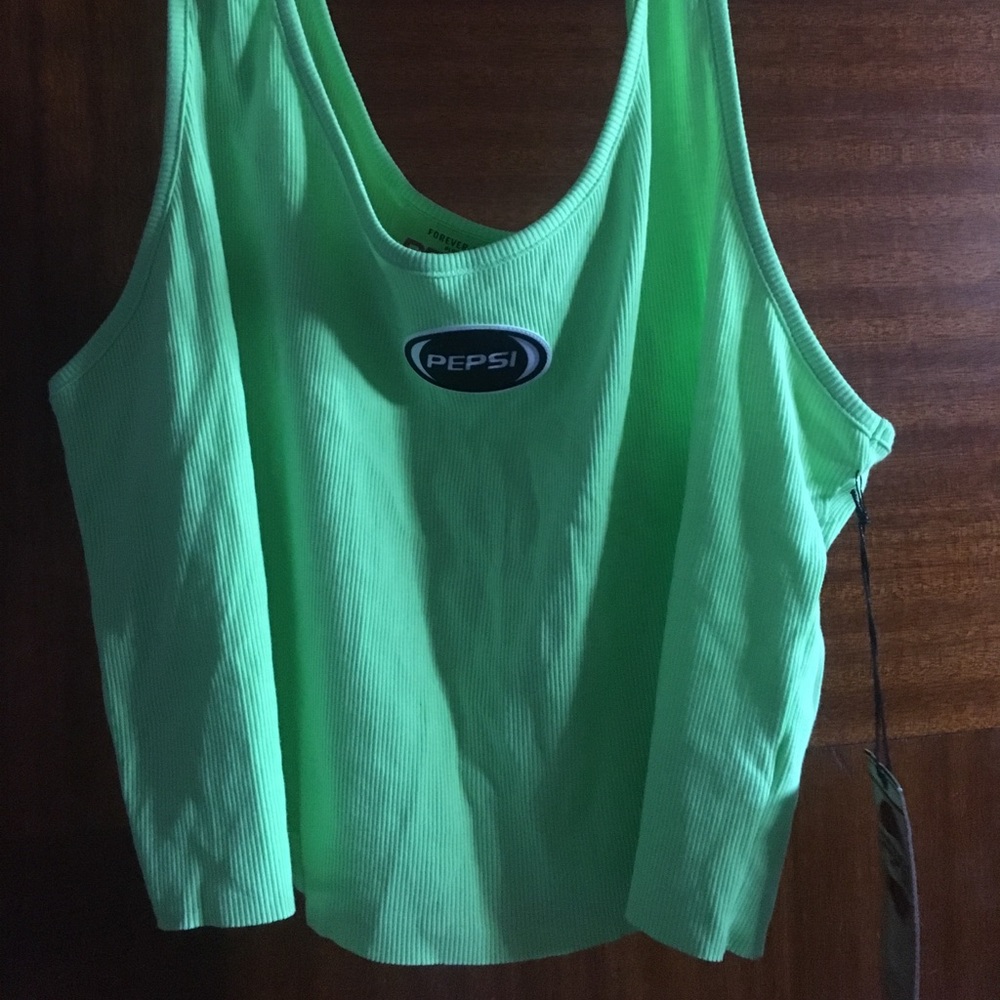 Neon green Pepsi crop top